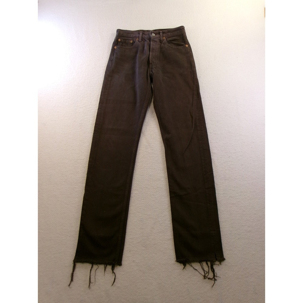 Levi's 501 Jeans Mens 28x34 Brown Vintage Made in France Distressed 501-0121